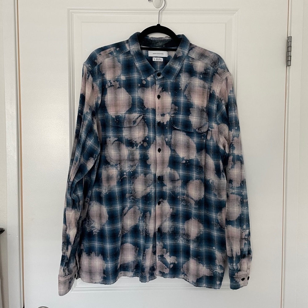 Acid Washed UO Button Up Shirt